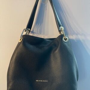 Michael Kors Black Leather Shoulder Bag